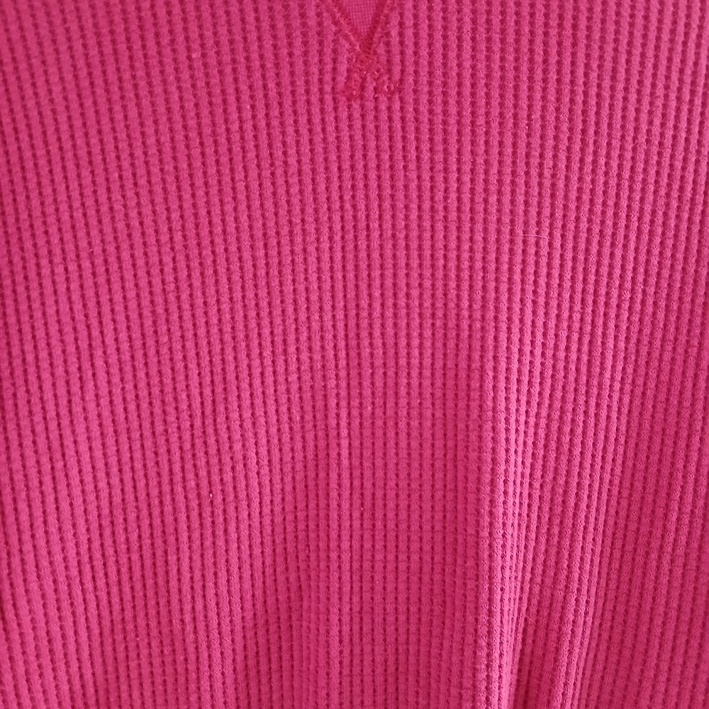 Women's Long Sleeve Ribbed Tops - Pink and Black - Picture 3 of 9